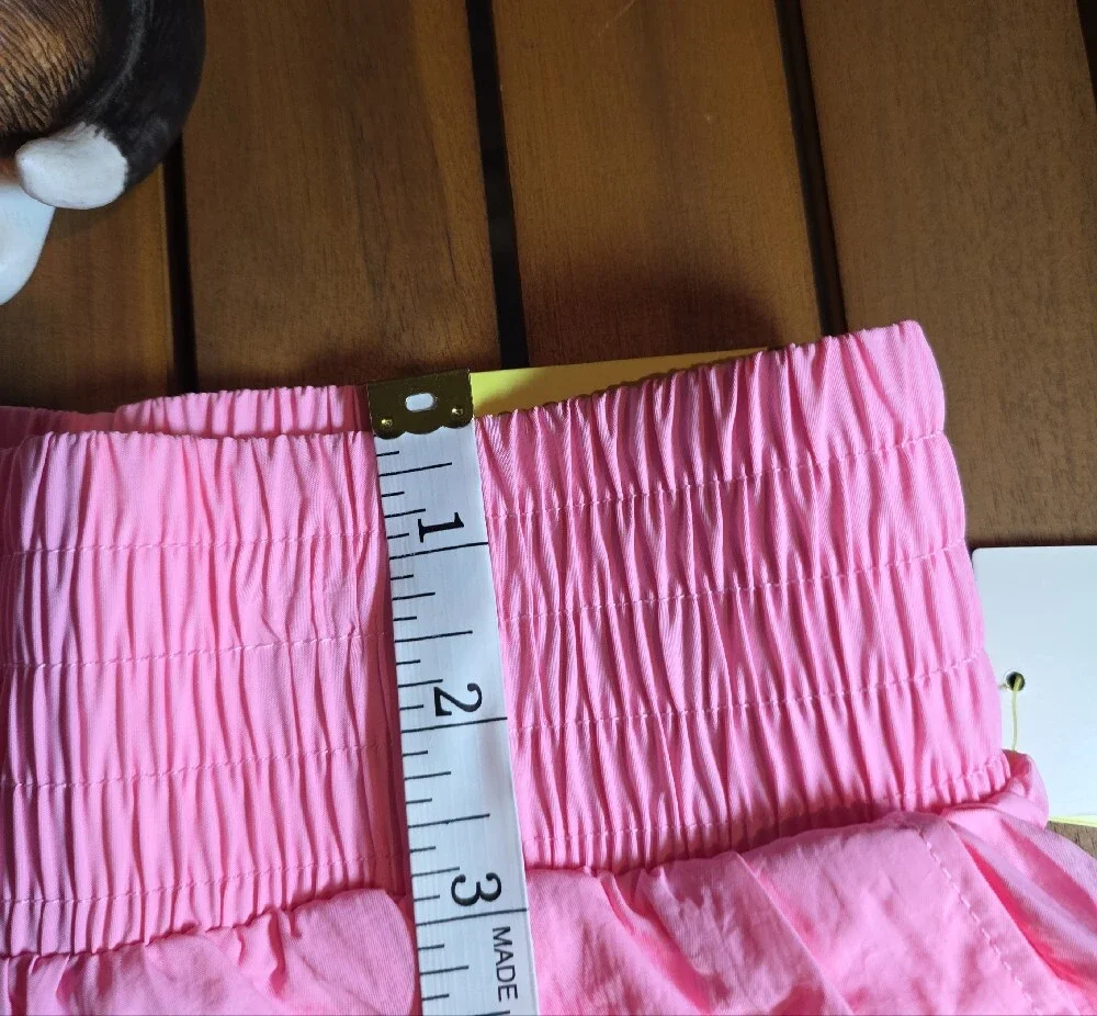 all in motion Girls' Light Pink Elastic-Waist Pull-On Shorts Small 6/7